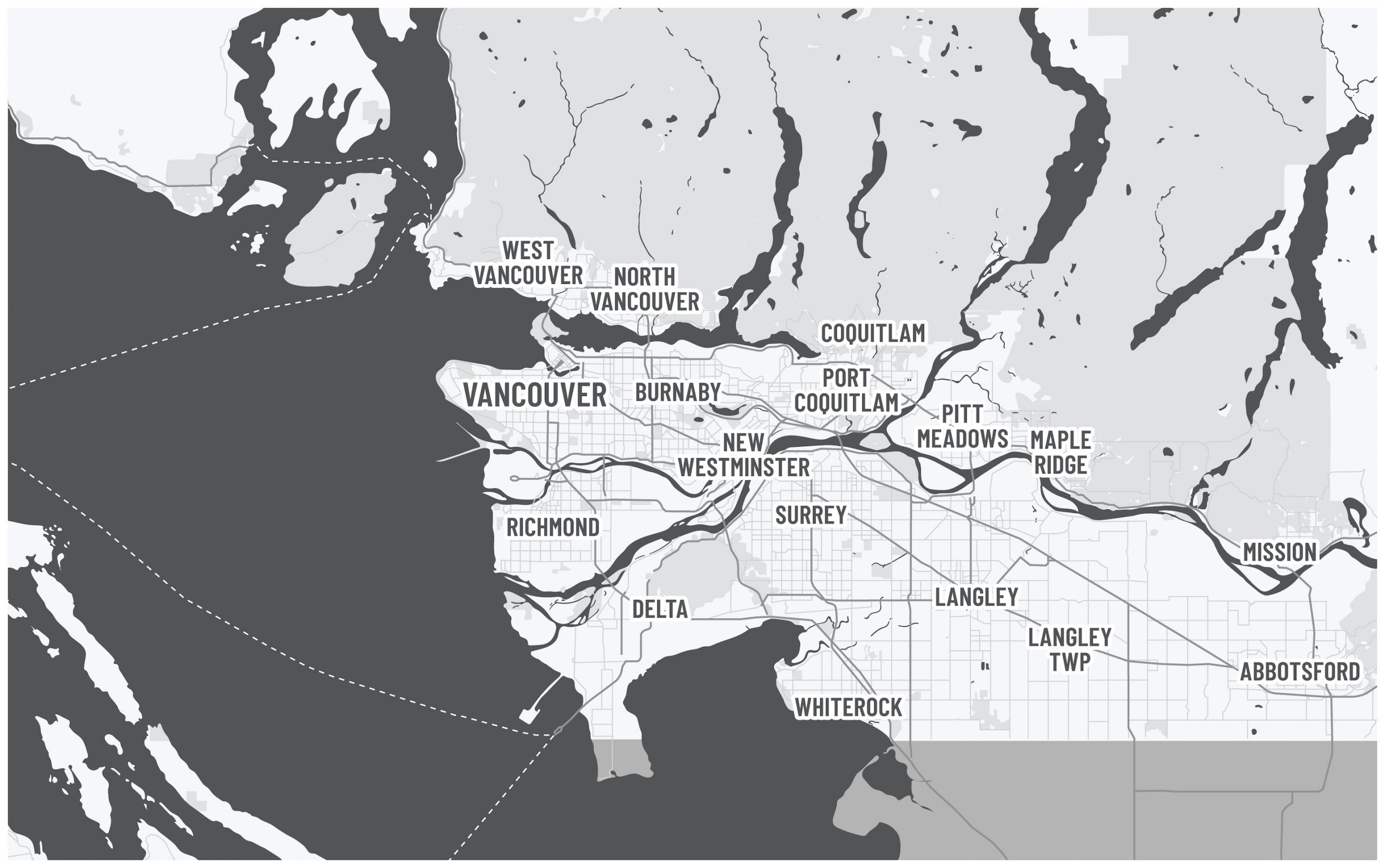 Greater Vancouver map